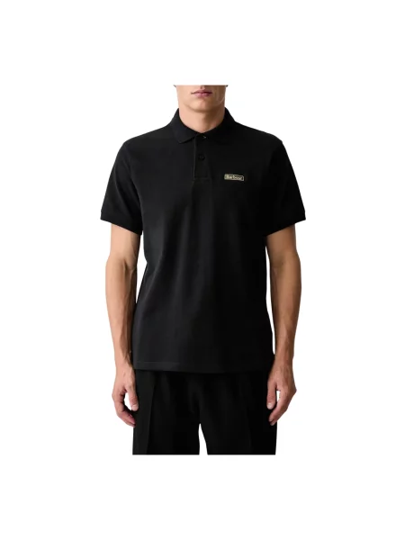 Koszulka polo Barbour czarna
