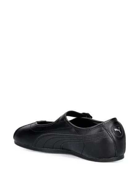 Balerini Puma cu cataramă cu bretele negru