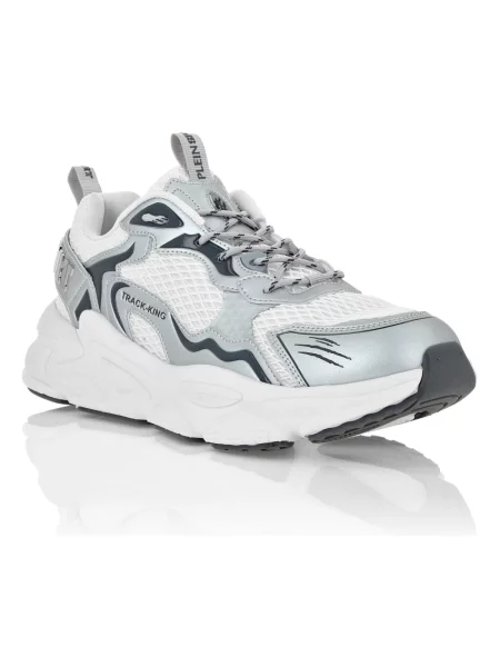 PLEIN SPORT sneakersy Track-King Chrome biały szare