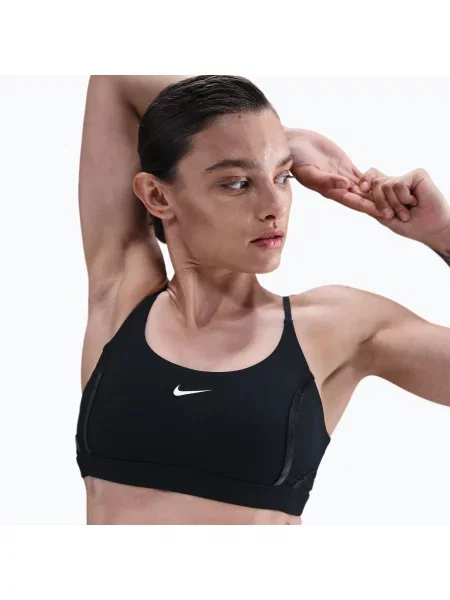 Спортен сутиен Nike One Light-Support black/white бяло
