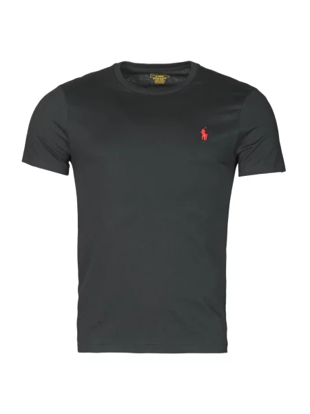 Polotričko Polo Ralph Lauren s výšivkou s kulatým výstřihem černé