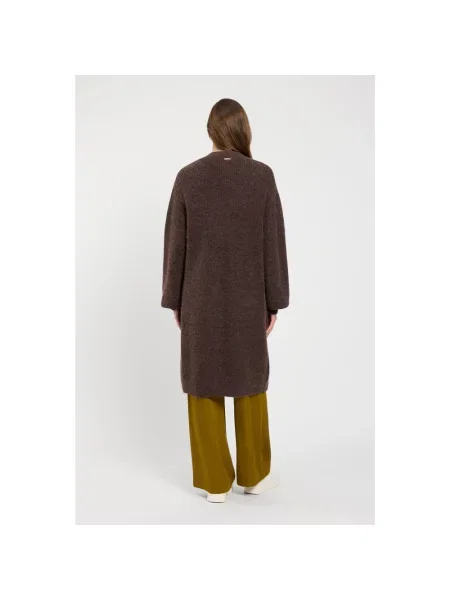 Sweter Twinset brązowy