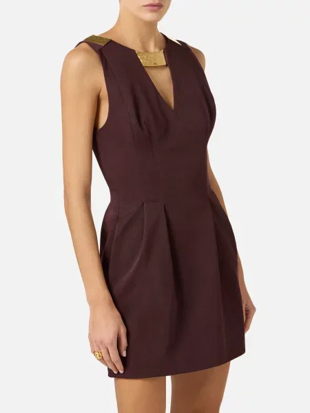 Платье Elisabetta Franchi коричневое