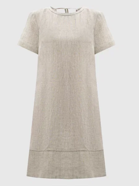 Сукня льону з ланцюжком моніль Peserico зелена