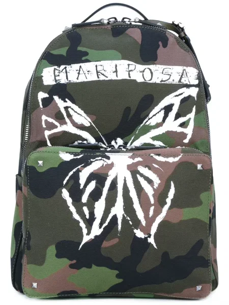 Rucsac Valentino Garavani cu model camuflaj verde