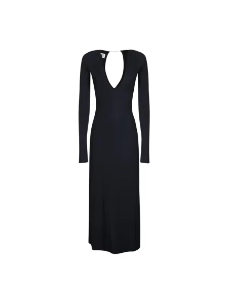 Maison Margiela sukienka maxi dopasowana czarny