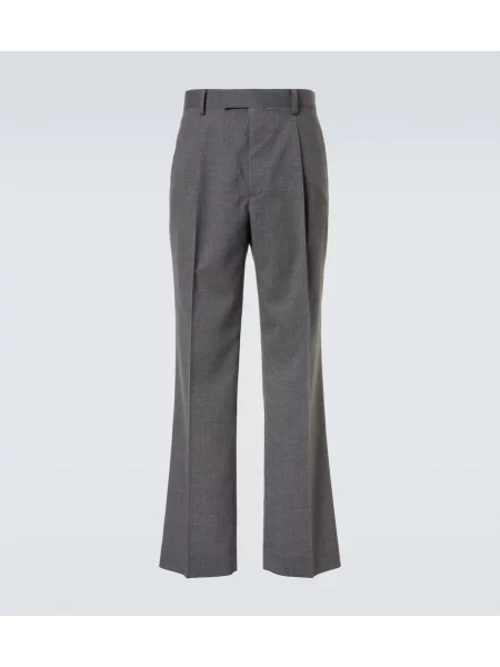 Kašmírové široké kalhoty Auralee šedé