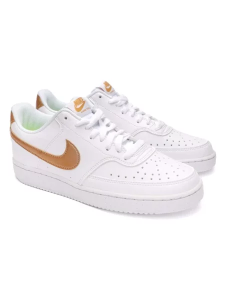 Buty Nike Court Vision Low Next Nature white/metallic gold białe