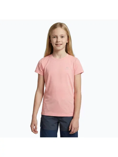 Tricou pentru copii de trekking KADVA TrailCore respirabil roz
