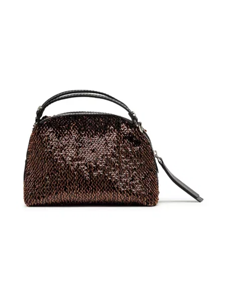 Gianni Chiarini Torebka Alifa Small Z Cekinami braun brązowa