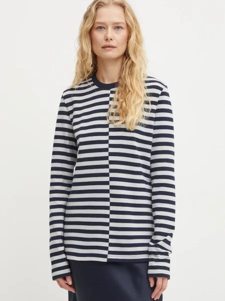 Tricou mânecă lungă Samsøe Samsøe albastru