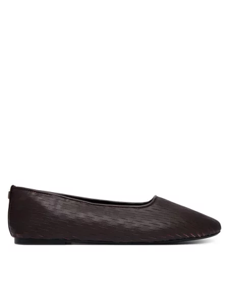 Calvin Klein Balerini Oblique Ballerina Cut Lth Vișiniu