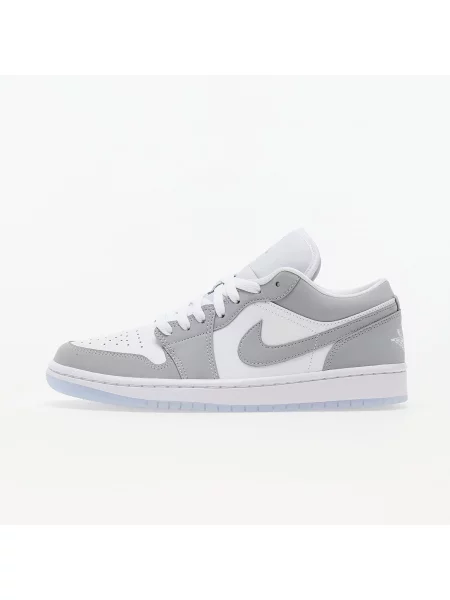 Sneakers Air Jordan 1 Low White/ Wolf Grey-Aluminum EUR 38 alb