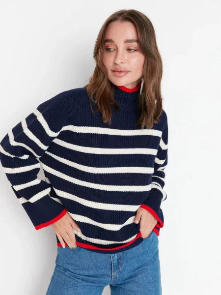 Trendyol Светр Темно-синій синій