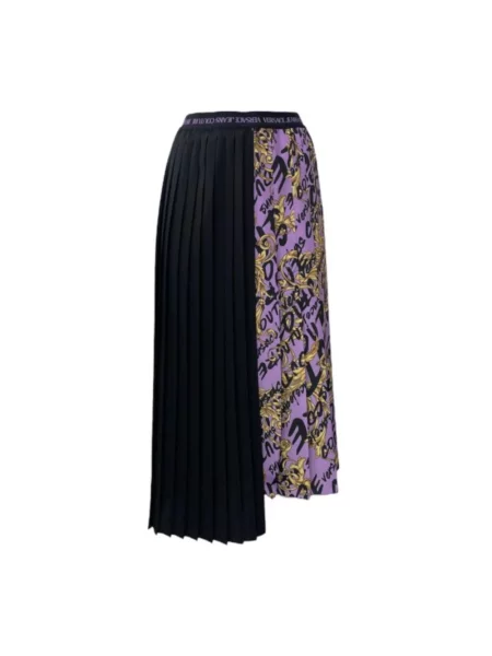 Spódnica jeansowa Versace Jeans Couture fioletowa