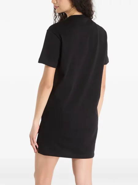 Rochie din denim Karl Lagerfeld Jeans cu imagine negru