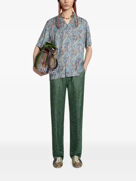Pantaloni Dries Van Noten verde