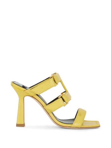 Кожени презрамки сандали Elisabetta Franchi жълто