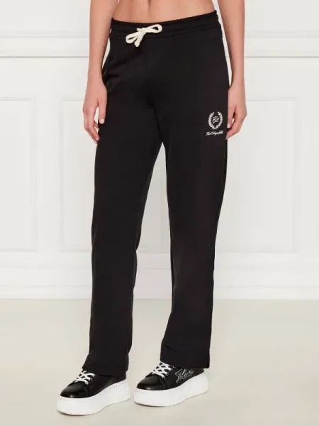 Karl Lagerfeld Pantaloni de trening hotel | Straight fit negru