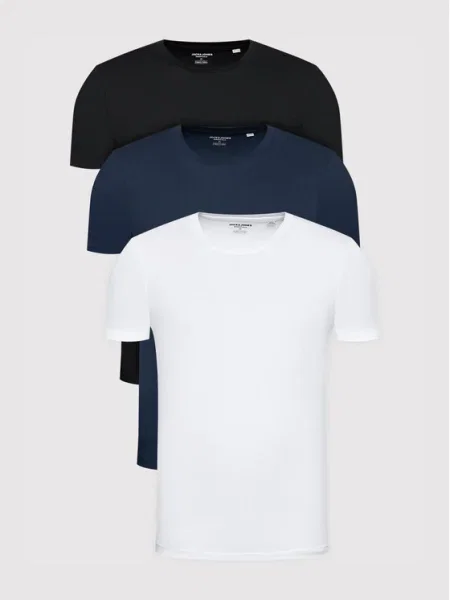 JACK & JONES Póló sötétkék piszkosfehér fekete