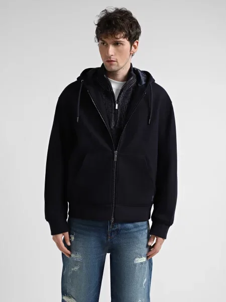 Демісезонна куртка Armani Exchange темно-синій синя