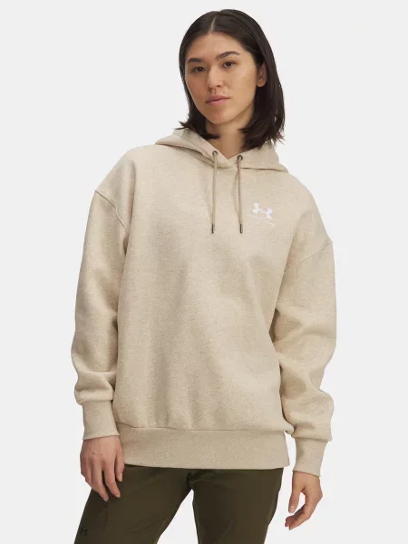 Hanorac cu glugă Under Armour din fleece kaki