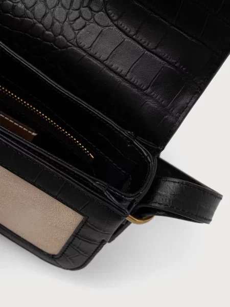 Tommy Hilfiger чанта crossbody дамска от велур SCRIPT бежово