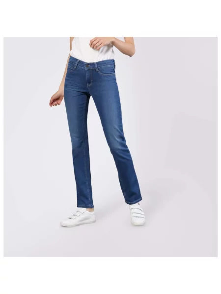 Jeansy straight leg Mac niebieskie