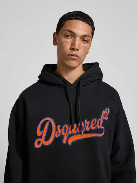 Bluza z kapturem Dsquared2 czarna