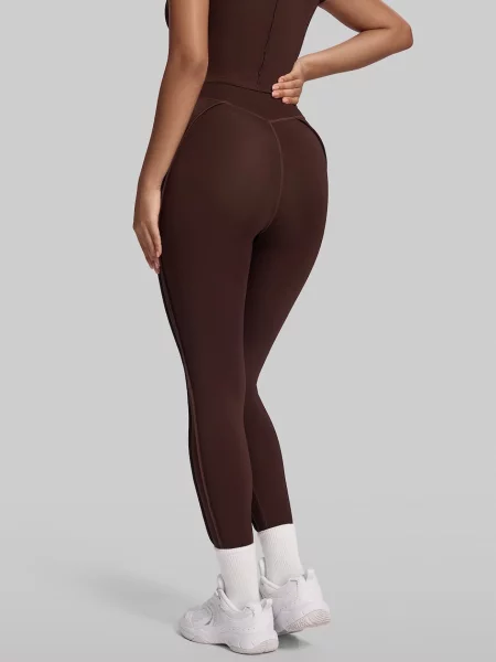 BetterMe športové legíny dámske Contour Stitch hnedá