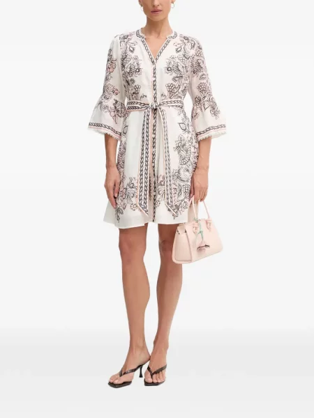 Rochie mini Hale Bob cu model floral cu imagine alb