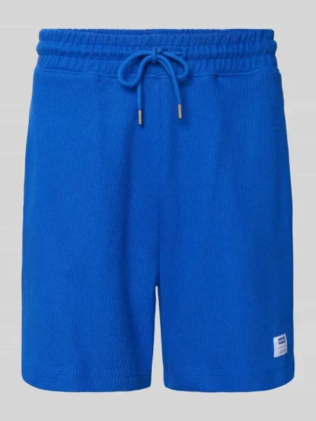 Szorty dresowe o kroju regular fit z mieszanka bawełny model NUWAFFLO' Hugo Blue niebieskie