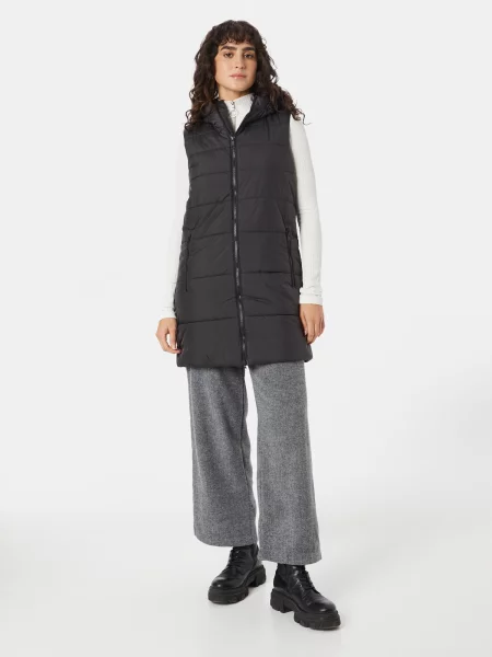 Dámska turistická bunda bez rukávov Jack Wolfskin Eisbach phantom čierna