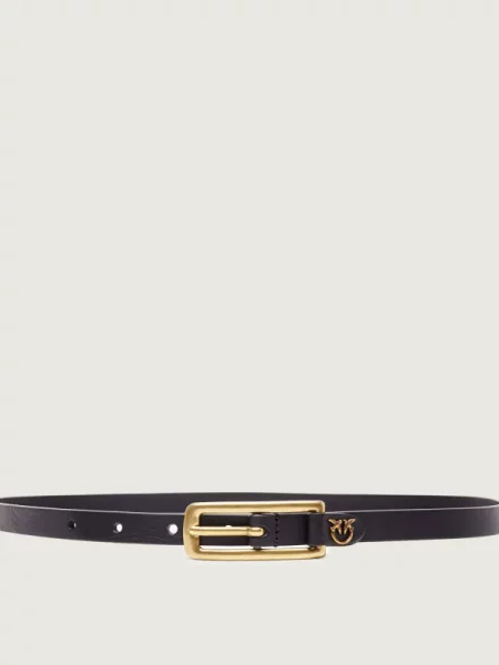 Pinko Curea de piele SKINNY BELT negru