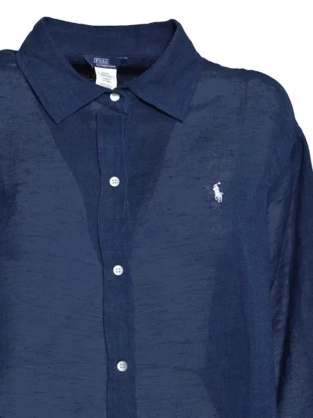 Hímzett felső Polo Ralph Lauren kék