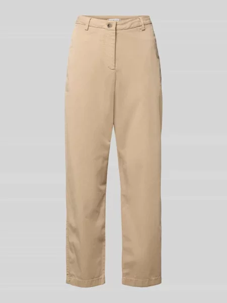 Chinos o kroju slim fit z mieszanki bawełny Tommy Hilfiger brązowe
