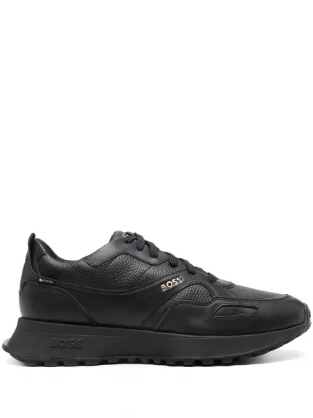 Δερμάτινα αδιάβροχος sneakers Boss μαύρο