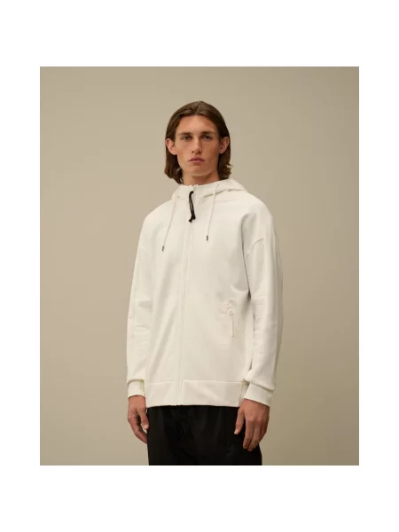 Bluza z kapturem C.p. Company polarowa z kapturem biała