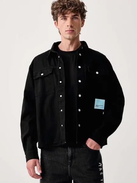 Karl Lagerfeld Jeans cămașă pentru bărbați din x Pietro Terzini negru