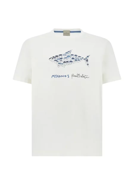 Tricou Paul & Shark cu imagine alb