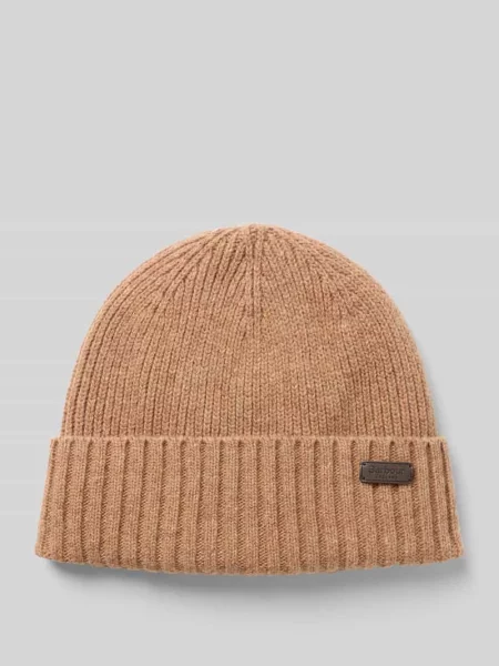 Czapka beanie z mieszanki wełny model ‘CARLTON’ Barbour beżowa