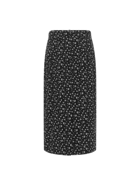 Jedwabna spódnica midi Dolce And Gabbana czarna