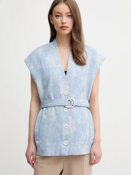 La Petite Française kamizelka VANGELIS jednorzędowa VANGELIS niebieski