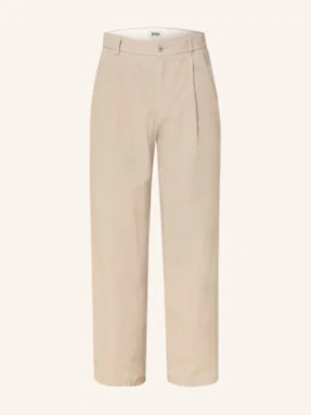 Drykorn Chino Kalhoty Leek_Wide Wide Fit béžová
