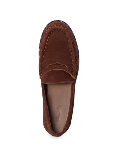 Pantofi loafer Bernardo din piele de căprioară maro