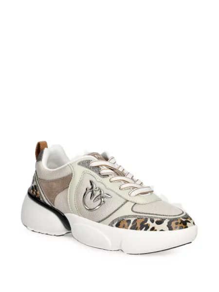 Sneakerși Pinko cu imagine cu model leopard alb