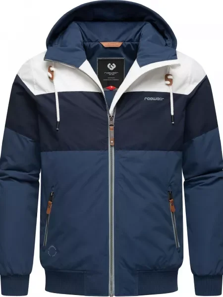 Ragwear Geacă outdoor albastru / bleumarin / roșu alb
