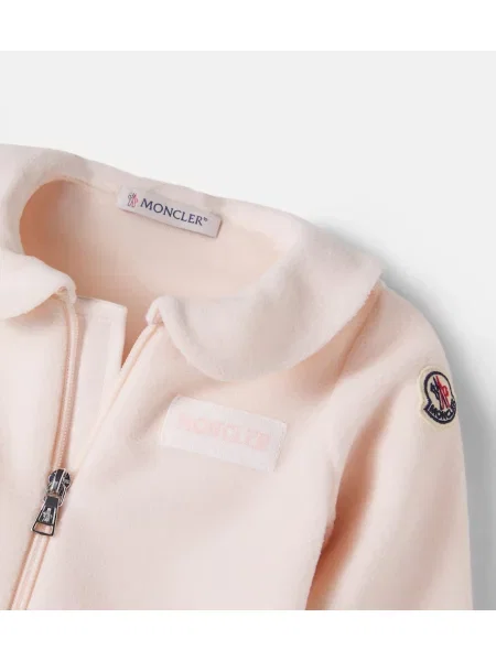 Gyerek fleece melegítő felső Moncler Enfant rózsaszín