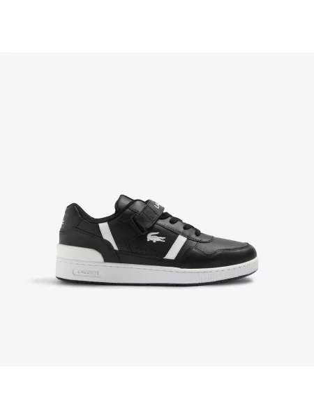 Lacoste Skórzane Buty Sportowe Z Zapięciem Na Rzep T-Clip czarne