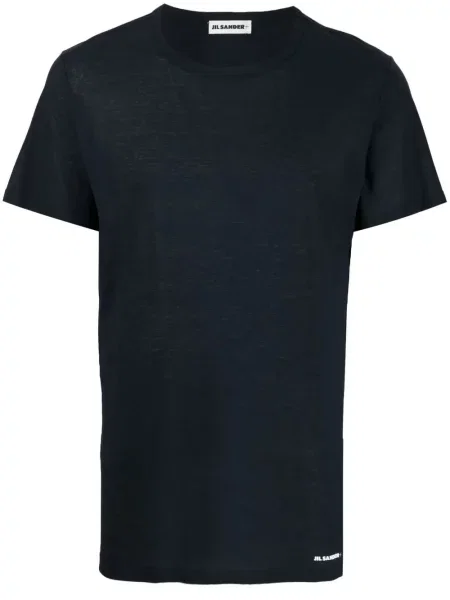 Tricou Jil Sander cu decolteu rotund albastru